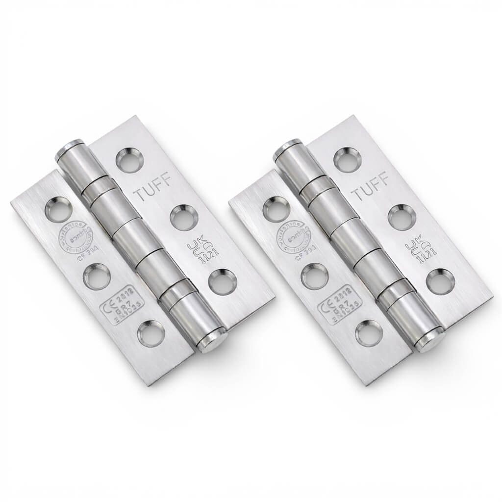 Pair of Satin Chrome CE7 Ball Bearing Butt Hinges – Fire Rated | AB ...