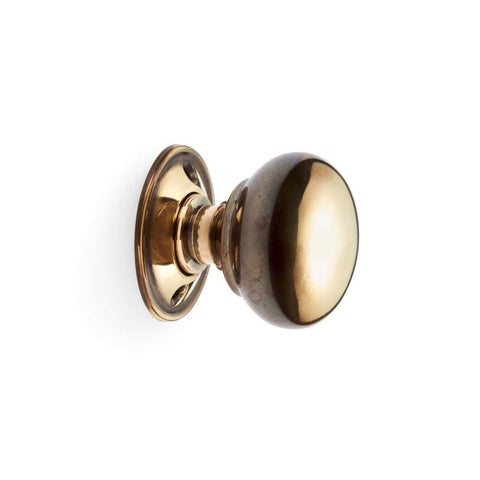 Pewter Cast Iron Regency Rim Lock 40mm Aged Brass Cottage Door Knobs