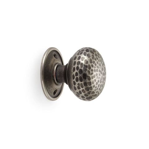 Pewter Hammered Cottage Door Knobs