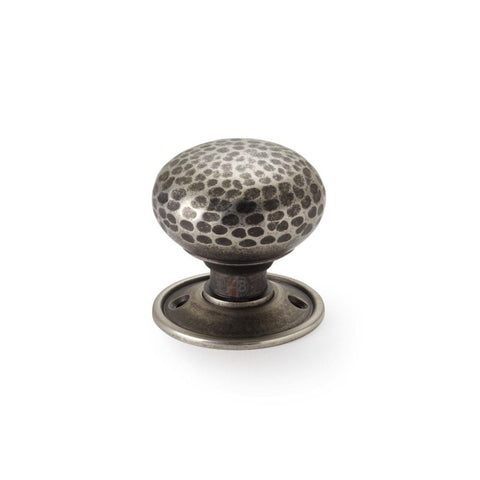 Pewter Hammered Cottage Door Knobs
