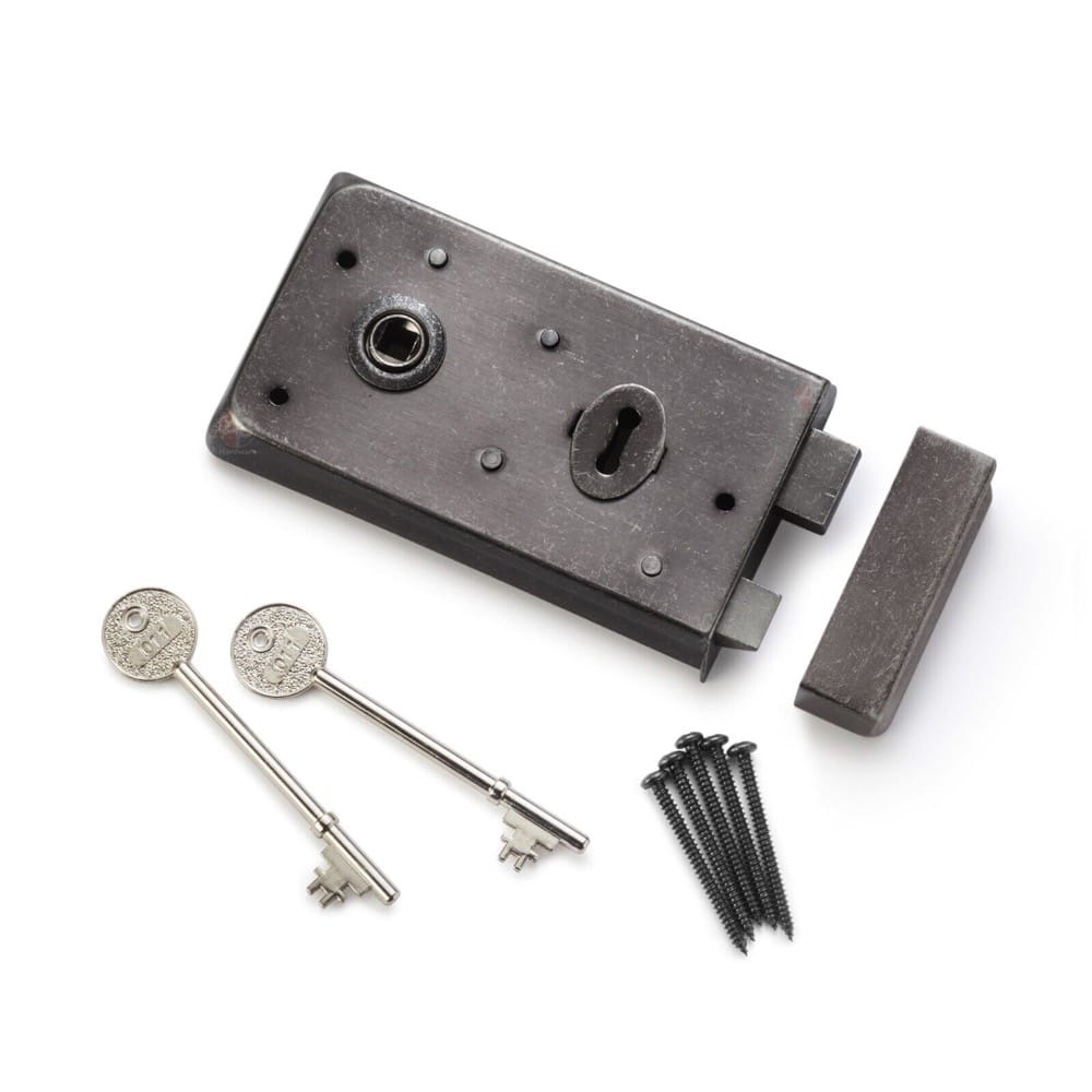 Pewter Narrow Rim Lock | AB Hardware – ABHardware