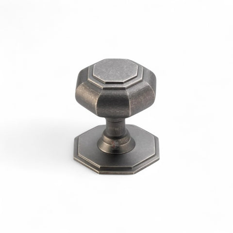 Pewter Octagonal Centre Door Knob
