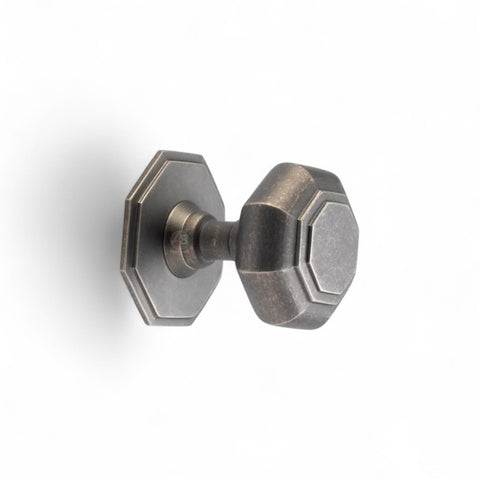 Pewter Octagonal Centre Door Knob