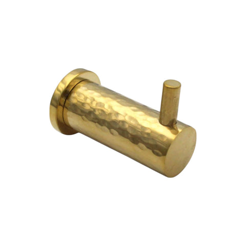 Polished Brass Hammered Coat Hook - Pack Of 10