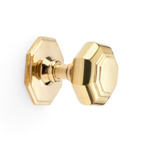Thumbnail for Polished Brass Octagonal Centre Door Knob