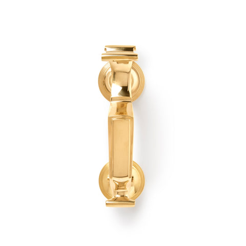 Polished Brass Reeded Doctor Door Knocker