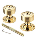 Polished Brass Reeded Door Knobs