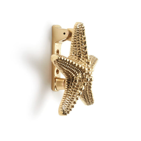 Polished Brass Starfish Door Knocker