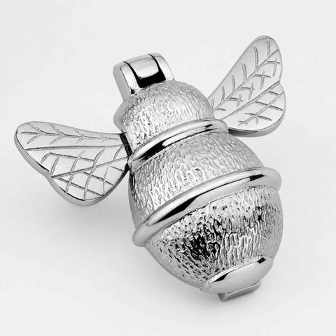 Close-up of Polished Chrome Bumble Bee Door Knocker highlighting decorative wing detailing and polished finish