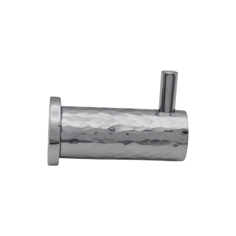 Polished Chrome Hammered Coat Hook