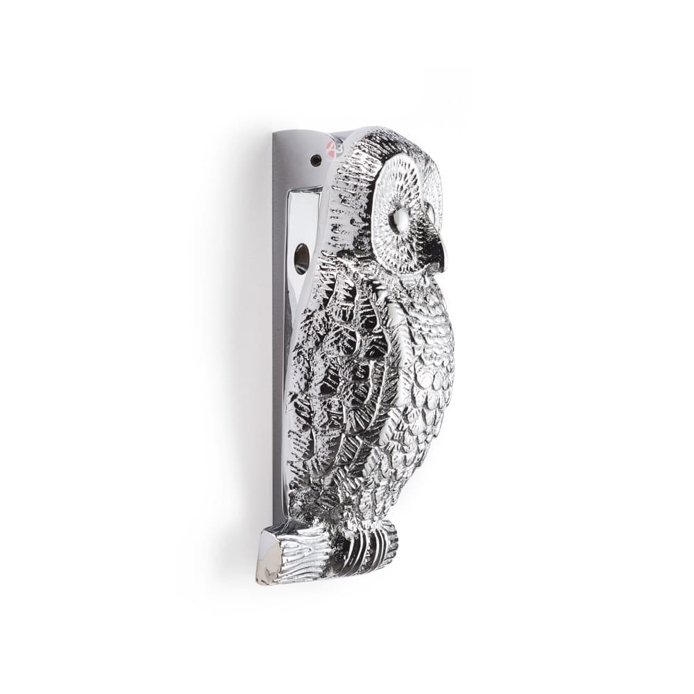 Polished Chrome Owl Door Knocker
