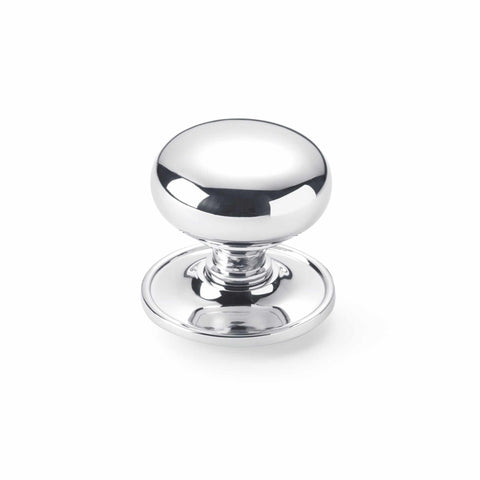 Polished Chrome Plain Cottage Centre Door Knob
