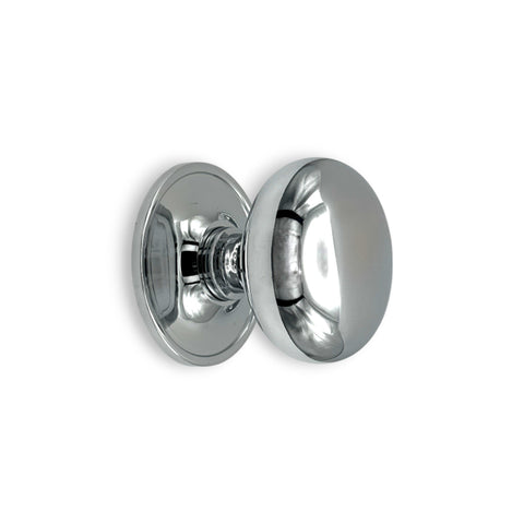 Polished Chrome Plain Cottage Centre Door Knob