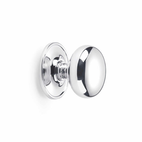 Polished Chrome Plain Cottage Centre Door Knob