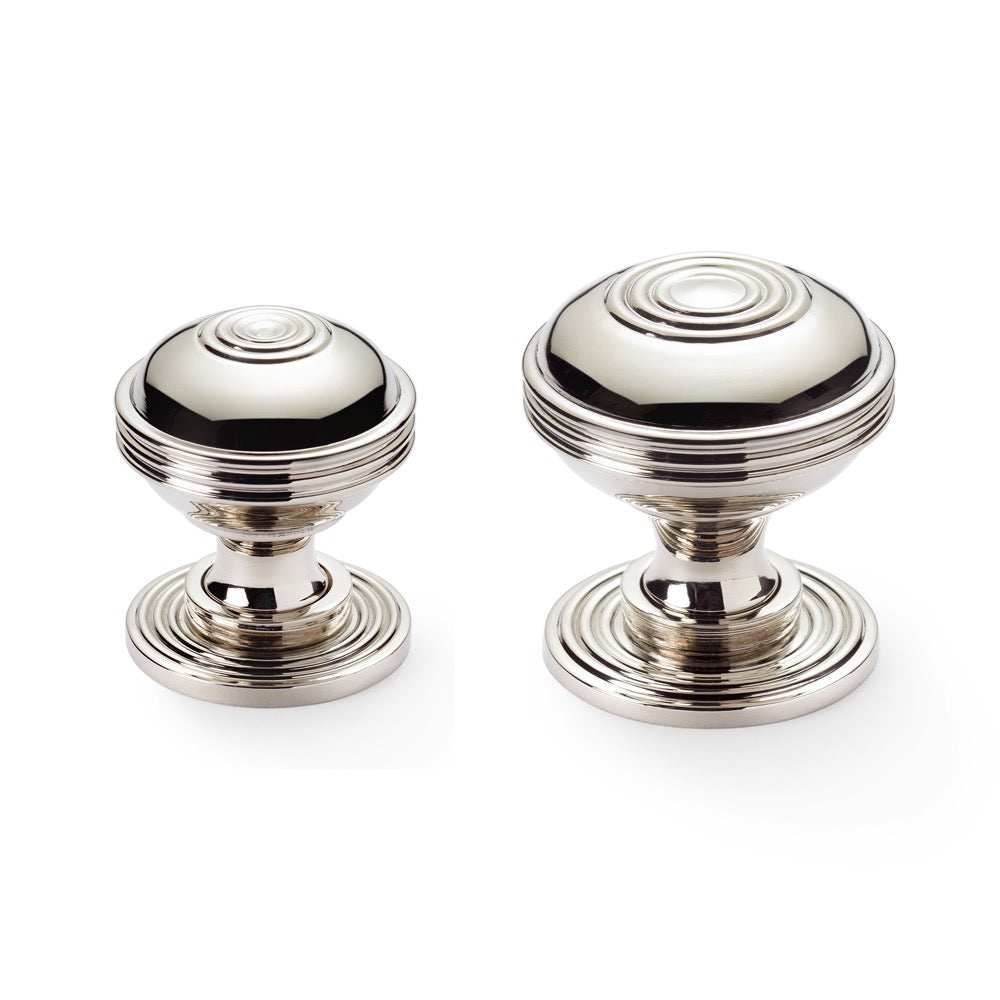 Polished Nickel Bloxwich Cupboard Knobs, Made From Solid Brass