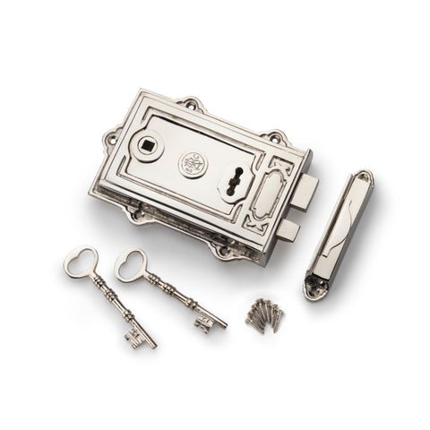 Polished Nickel Davenport Rim Lock