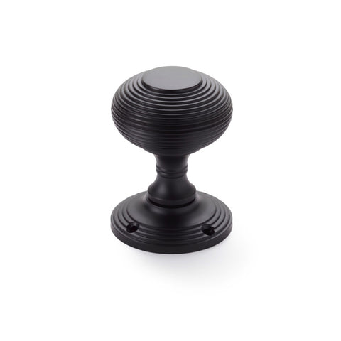 Powder Coated Black Beehive Mortice Door Knobs