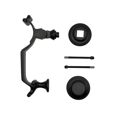 Powder Coated Black Reeded Doctor Door Knocker