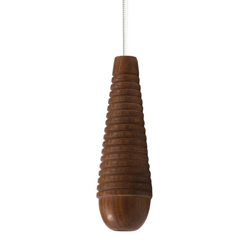 Rosewood Wooden Beehive Reeded Light Pull