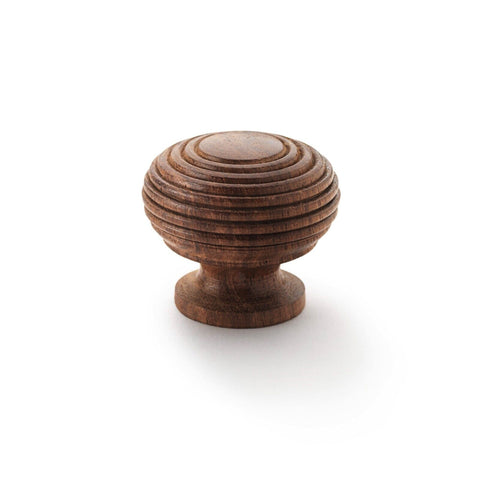 Pack of 8 Large 40mm Rosewood Wood Beehive Cupboard Cabinet Door Knobs Wooden