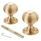 Satin Brass Beehive Door Knobs