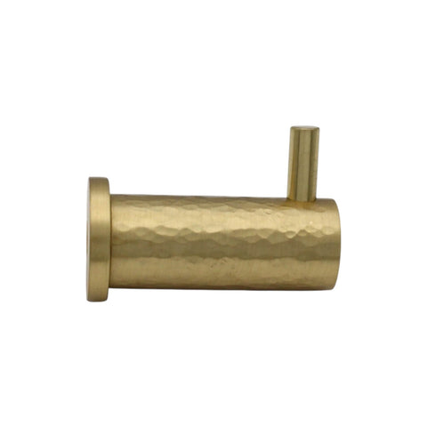 Satin Brass Hammered Coat Hook - Pack Of 10