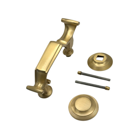 Satin Brass Reeded Doctor Door Knocker