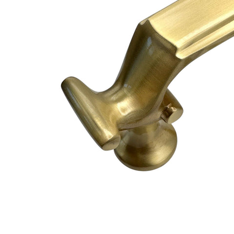 Satin Brass Reeded Doctor Door Knocker