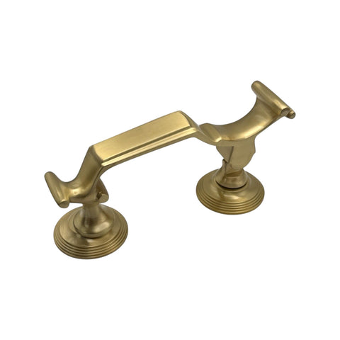 Satin Brass Reeded Doctor Door Knocker