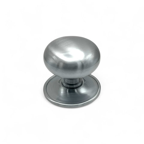 Satin Chrome Plain Cottage Centre Door Knob