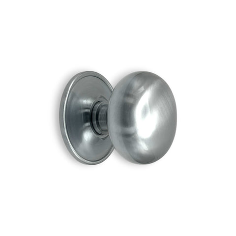 Satin Chrome Plain Cottage Centre Door Knob