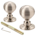 Satin Nickel Hollow Beehive Door Knobs