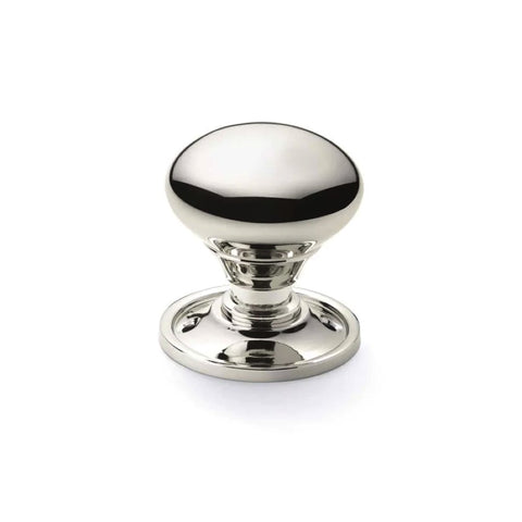 Small Victorian Gothic Rim Lock Polished Nickel Cottage Door Knobs