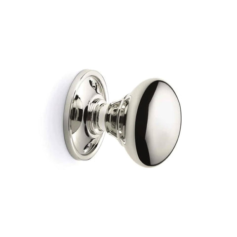 Small Victorian Gothic Rim Lock Polished Nickel Cottage Door Knobs