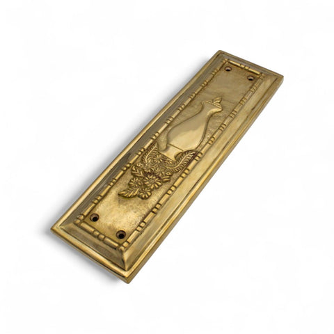 Solid Brass Flower Pot Arts & Crafts Finger Plate