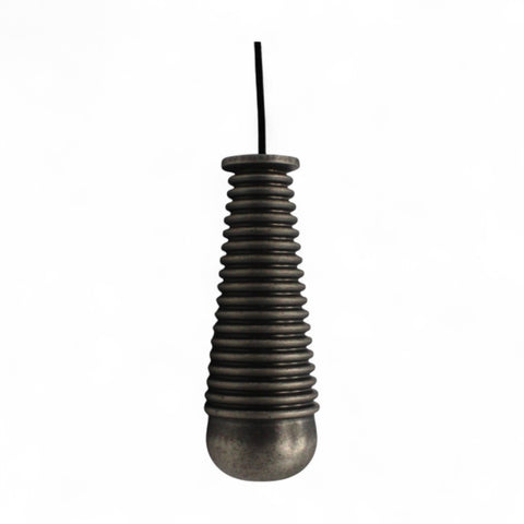 Solid Brass Reeded Light Pull - Pewter