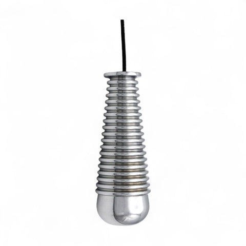 Solid Brass Reeded Light Pull - Polished Chrome