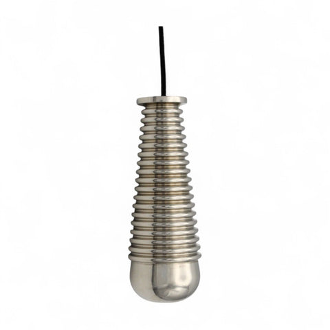 Solid Brass Reeded Light Pull - Polished Nickel