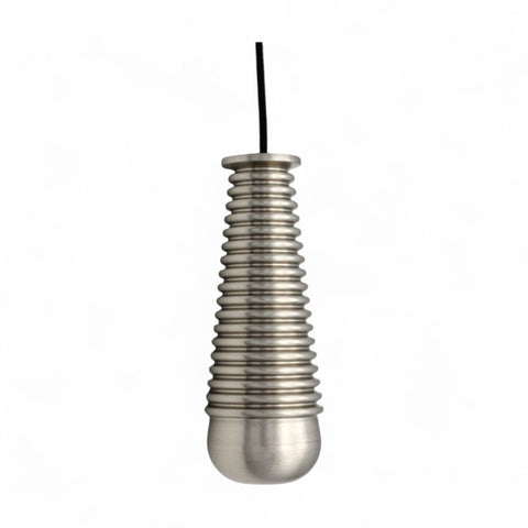 Solid Brass Reeded Light Pull - Satin Nickel