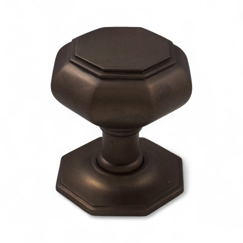 Very Large Matt Antique Octagonal Centre Door Knob