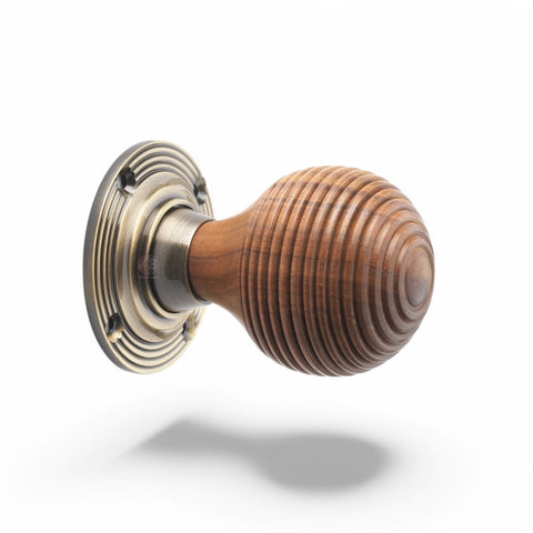 Vintage Retro Classic Antique Narrow Rim Door Lock Rosewood Beehive Knob Set