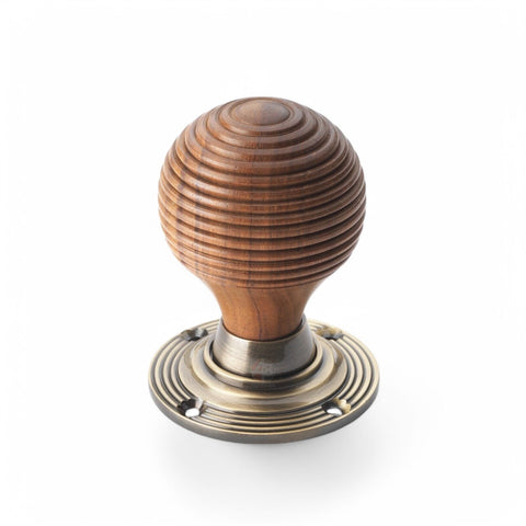 Vintage Retro Classic Antique Narrow Rim Door Lock Rosewood Beehive Knob Set