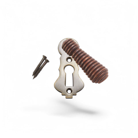 Vintage Retro Classic Antique Narrow Rim Door Lock Rosewood Beehive Knob Set