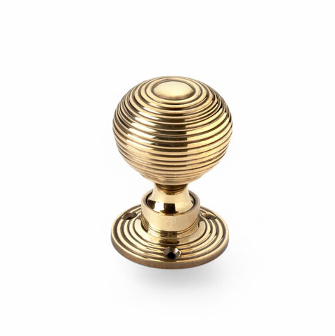 Vintage Retro Classic Black Antique Rim Door Lock Aged Brass Beehive Knob Set