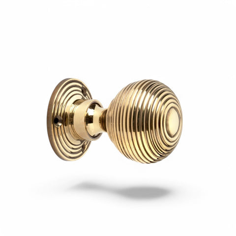 Vintage Retro Classic Black Antique Rim Door Lock Aged Brass Beehive Knob Set