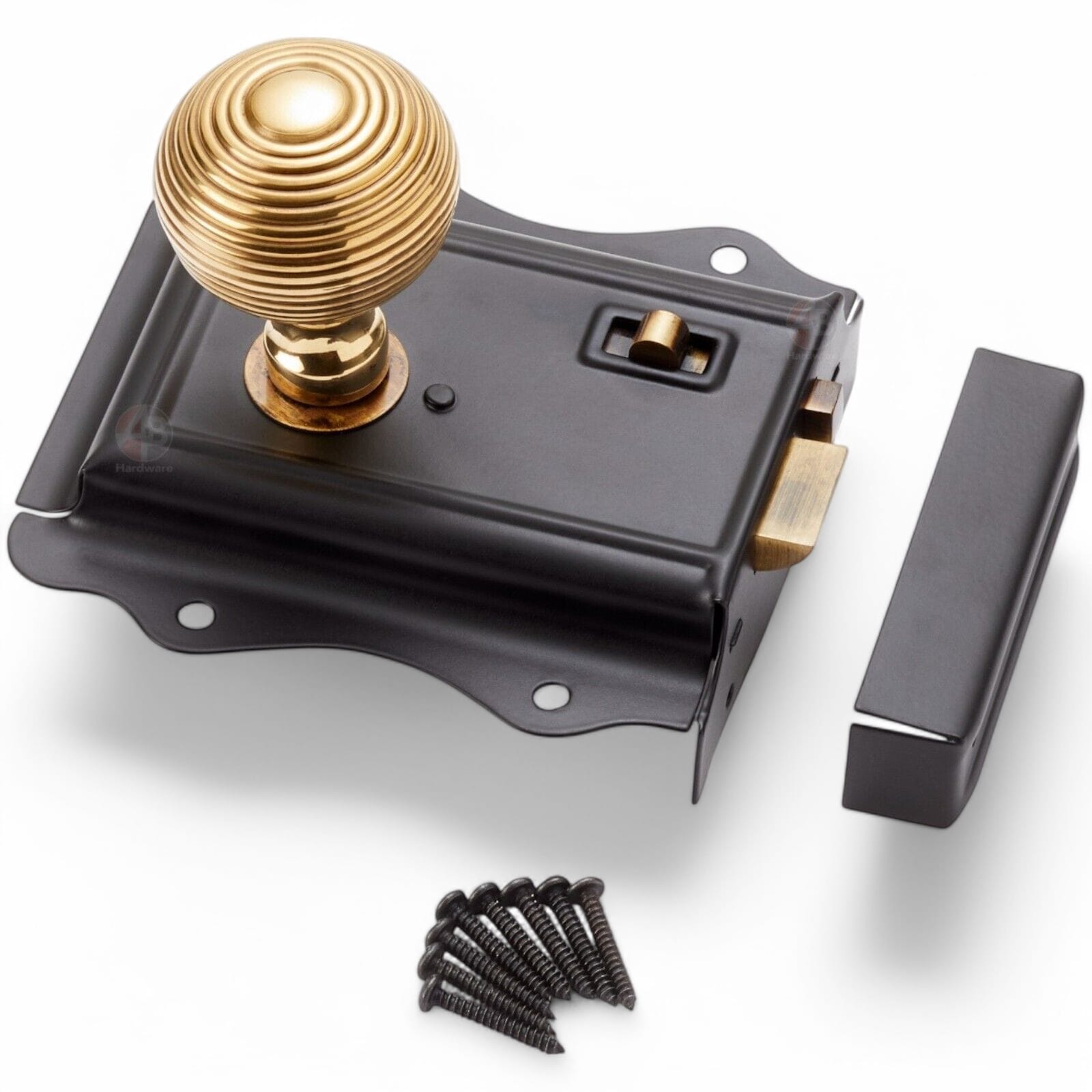 Old Style Rim Lock Vintage Retro Classic Black Antique Rim Door Lock Aged Brass Beehive K ...
