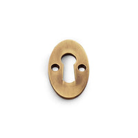 Thumbnail for Solid Brass Oval Escutcheon - Antique Brass