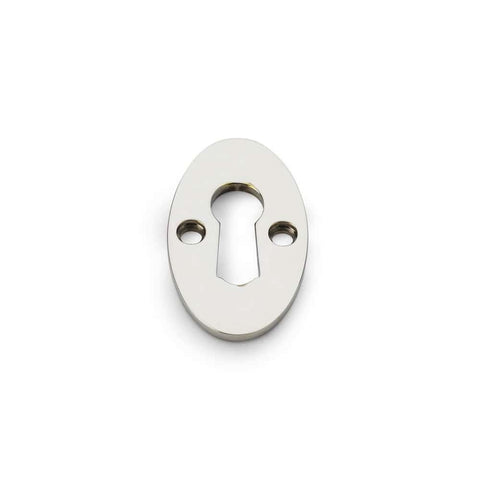 Solid Brass Oval Escutcheon - Polished Nickel
