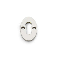 Thumbnail for Solid Brass Oval Escutcheon - Polished Nickel