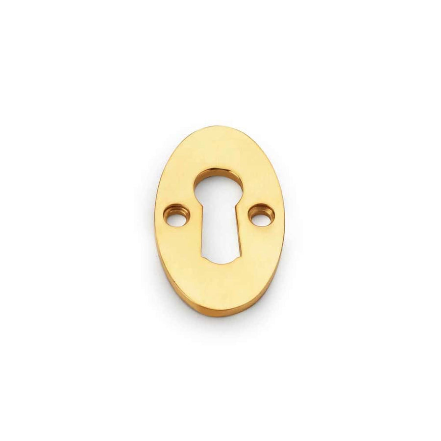 Solid Brass Oval Escutcheon Polished Brass ABHardware